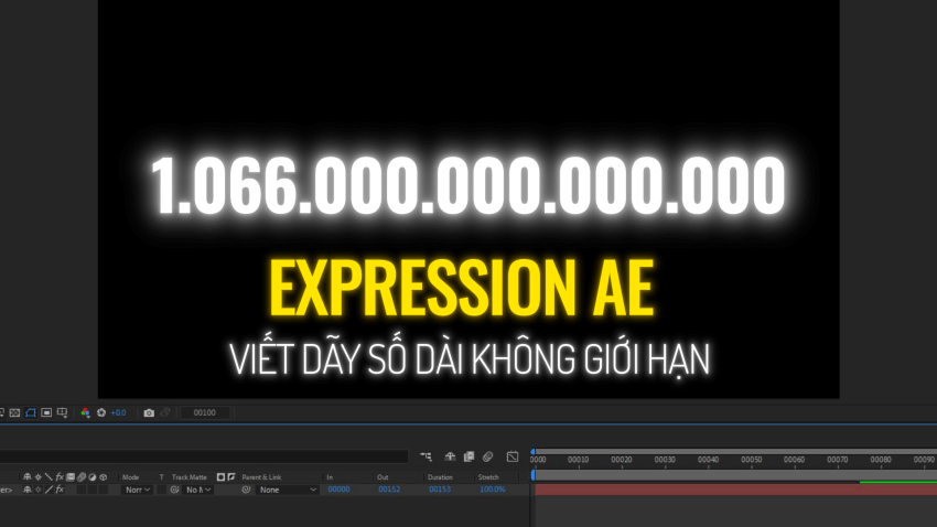 hướng dẫn Expression AE viết dãy số dài không giới hạn