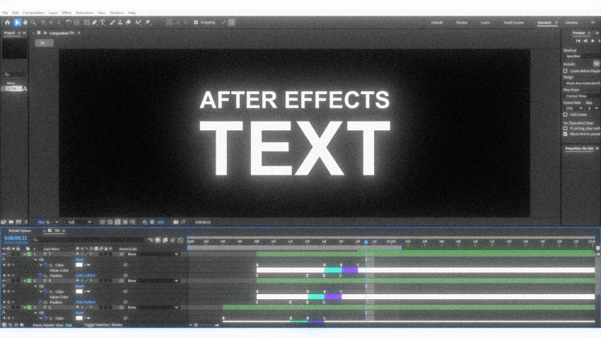 After Effects thực hành Animation Text